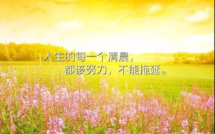 2019年清晨早安励志语录 适合早晨发的人生哲理说说短句